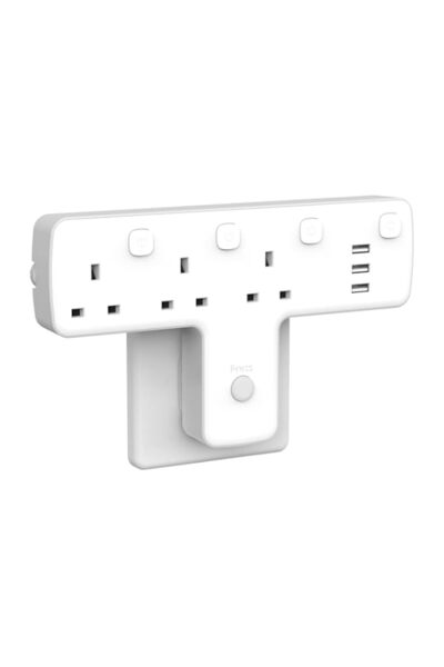 Generic Plug Adapter, Extension Plug with 3 USB, 3 Way Electrical Outlet Exte...