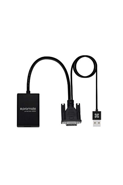 Generic Promate VGA to HDMI Converter Adaptor 1080p HD Resolution with Audio ...