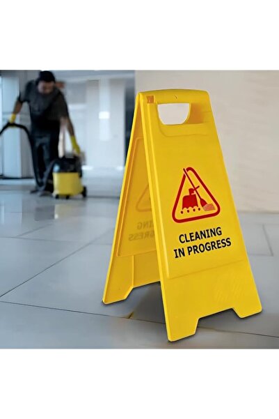 Generic Wet Floor & Cleaning in Progress Sign – Heavy-Duty Safety Floor Warni...