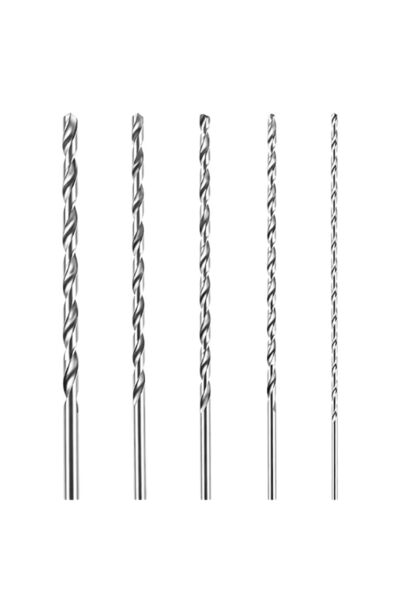 Generic 5PCS Long HSS Twist Drill Bits, 15cm, for 2-5mm Wood Drilling | Strai...