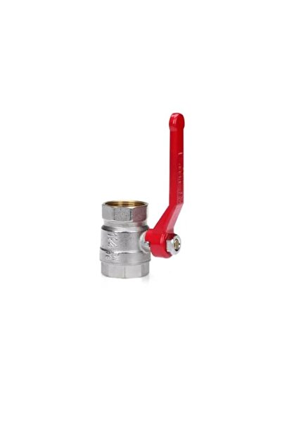 Generic REEF, Brass Ball Valve, 1-1/4Inch, Red Handle, Silver Body (1-1/4" BR...
