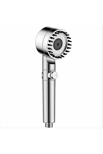 Generic High-Pressure Negative Ion Handheld Shower Head with Stop Button-Silv...