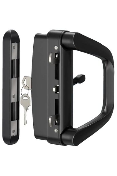 Generic Joyzzz Sliding Glass Patio Door Handle with Lock, Complete Security L...