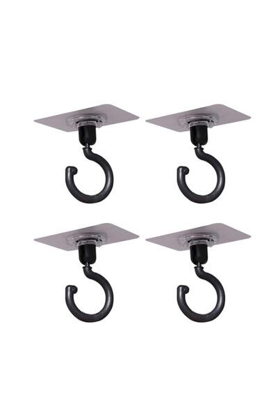 Generic Tazweeq Adhesive Hook, 4 Pack 360°Rotating Ceiling Adhesive, Waterpro...