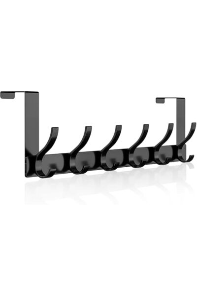 Generic JOEBO 6 Hooks Over Door Coat Rack for Hanging Clothes Hat Towel, Heav...