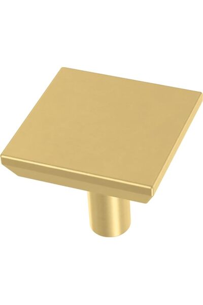 Generic Franklin Brass Simple Chamfered Square Cabinet Knob, Brushed Brass, 1...