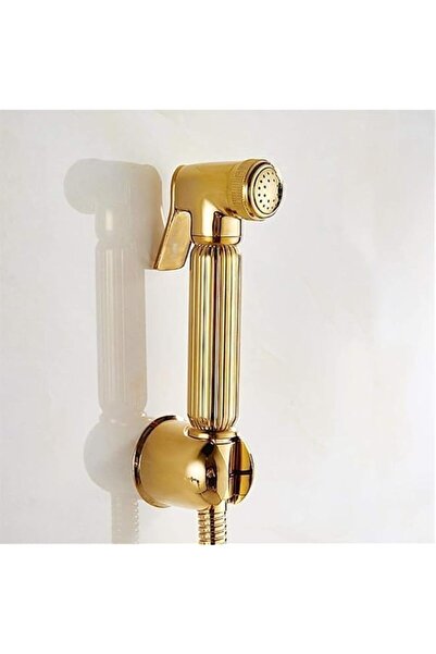 Generic Gold Solid Brass Bidet Sprayer Wall Mount Shower Toilet Bathroom Port...
