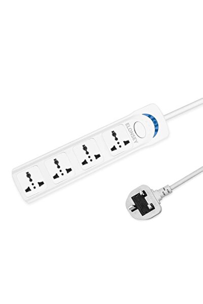 Generic ELONSEY Universal Power Extension Cord with 4 Outlets, 3 Meter Power ...