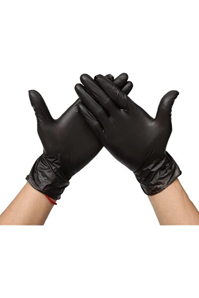 Generic McMola 100pcs Black Disposable Gloves, Cozy Latex Free Vinyl Gloves f...
