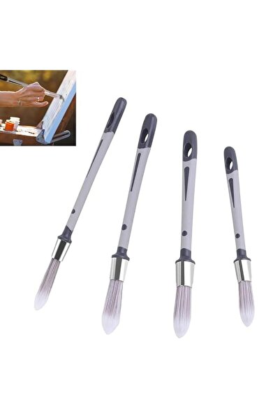 Generic 4PCS Small Paint Brush Round Trim Brush,Trim Paint Brush Edge Paintin...