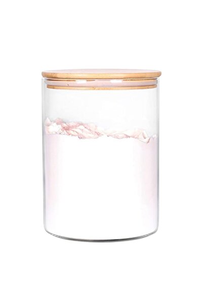 Generic CZFWin Set of 2 Glass Flour Container with Airtight Bamboo Lid, Large...