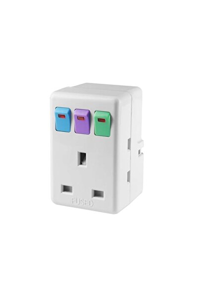 Generic 3 Way Plug Adapter UK, Multi Plug Adapter Socket Universal Travel Ada...