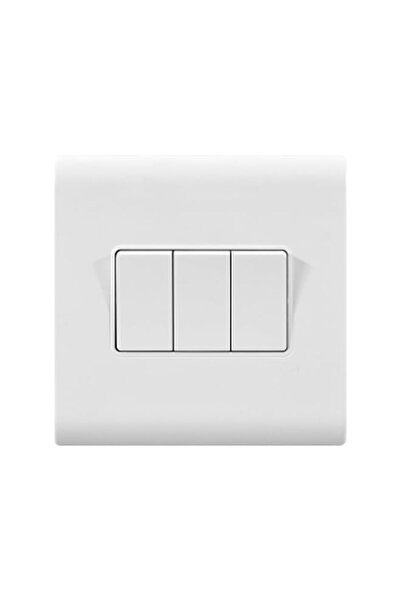 Generic V.MAX MODI 10A 3 Gang 2 WAY Switch White | Modern Electrical Switch f...