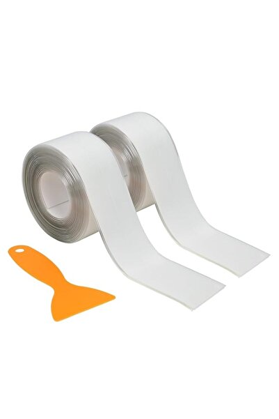 Generic 2 Rolls Clear Self Adhesive Waterproof Caulk Tape, Transparent Caulki...