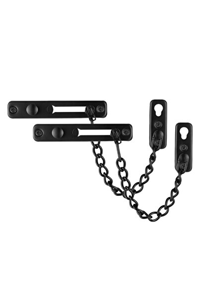 Generic JQK Door Chain Lock Black, Stainless Steel Door Guard with Spring Ant...