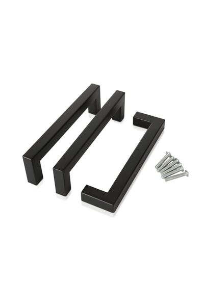 Generic ELECDON 3Pack Black Square Cabinet Pull, ELECDON 5In Drawer Handle St...