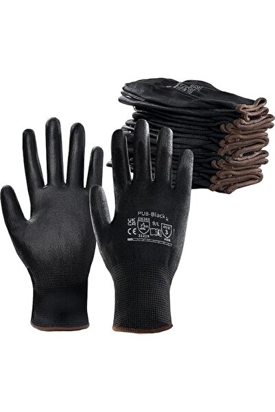 Generic NALACAL Seamless Knit Safety Gloves with PU Coating: 12 Pairs Durable...