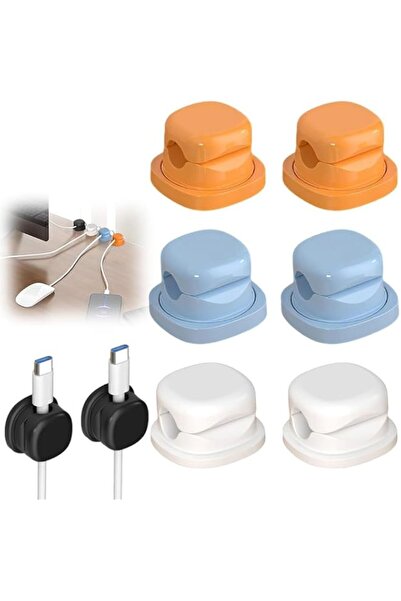 Generic Adhesive Cable Organiser Clips, 6 Pack Adjustable Cord Holder for Des...