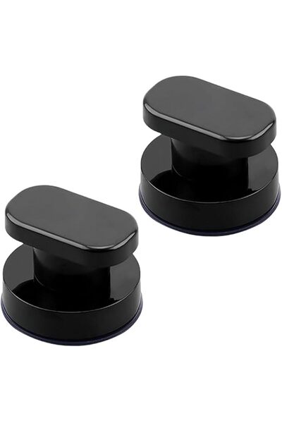 Generic Wall Hooks, Black, 2.4 inch x 1.97 inch, No-Drill Installation, 2-Pack