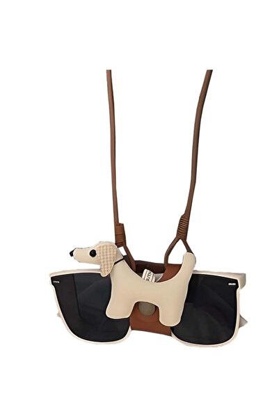 Generic 2 Pcs Adjustable PU Leather Puppy Shaped Eyeglass Strap Holder, Styli...