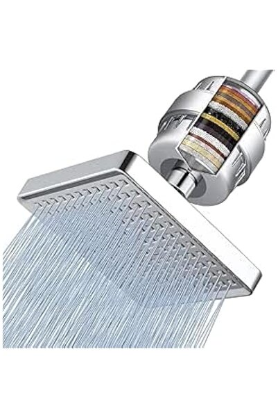 Generic Filtered Shower Head - 20 Stage Luxury Rain Shower Filter For Hard Wa...