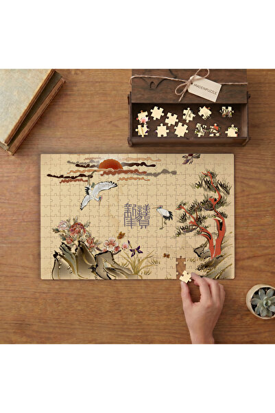 Çin Desenleri - Nostaljik Kolaj Tasarımı 240 Parça Ahşap Puzzle Ahşap Kutuda MPY10022