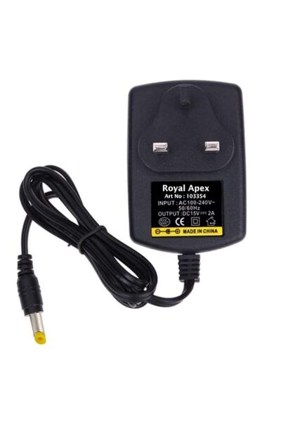 Generic Royal Apex UK Plug AC 100-240V to DC 15V 2A Switching Power Supply Ad...