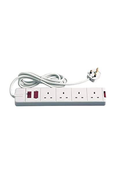 Generic Heavy Duty Extension Cord with Switch, Fuse and Indicator - White,4m