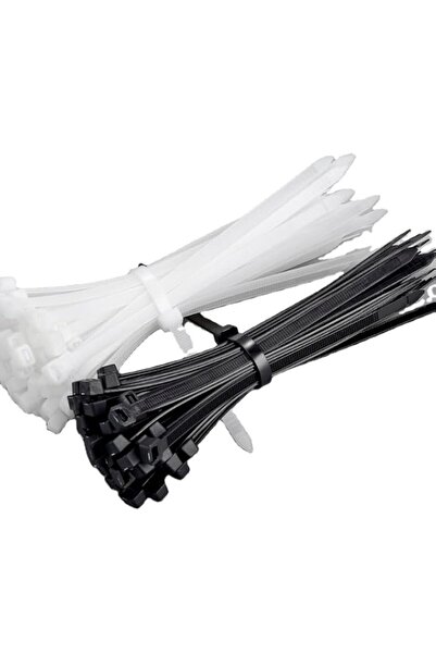 Generic 40cm Nylon Cable Tie with Self Lock Design, 100 PCS white and 100 PCS...