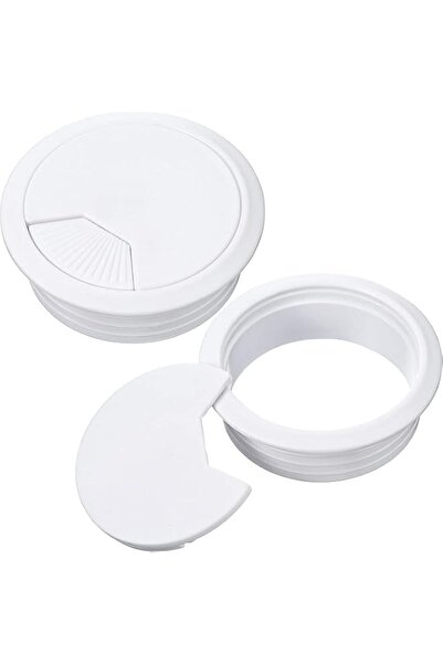 Generic Desk Cable Grommet Cover, 70mm White, 2-Pack, Wire Management System ...
