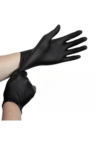Generic Black Nitrile Vinyl Disposable Gloves, 5 Mil Thickness (0.127mm), Lat...