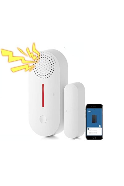 Generic UanTii Tuya Wifi Door Window detector with light sound alarm Wireless...