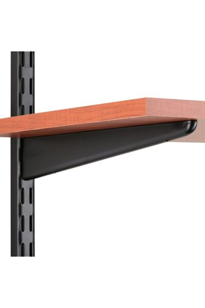 Generic Knape & Vogt, Black, John Sterling Dual Trak Adjustable Wood Shelf Br...