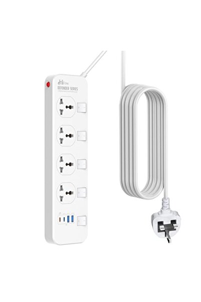 Generic Hoteon Extension Board With Usb Slots,2500W/10A Power Strip,4 Way Out...