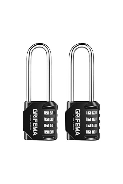 Generic GRIFEMA GA1002 4 Digit Combination Padlock, Long Shackle Padlocks Out...
