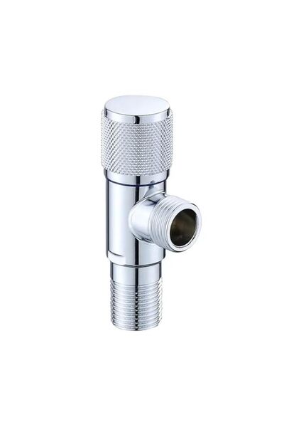 Generic 1/2" Turkey Angle Valve - Chrome Finish, Durable Net Type Brass Body ...