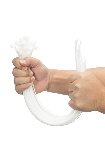 Generic XINGO 100 PCS White Cable Ties Heavy Duty, 400mm x 9mm Long with 80 K...