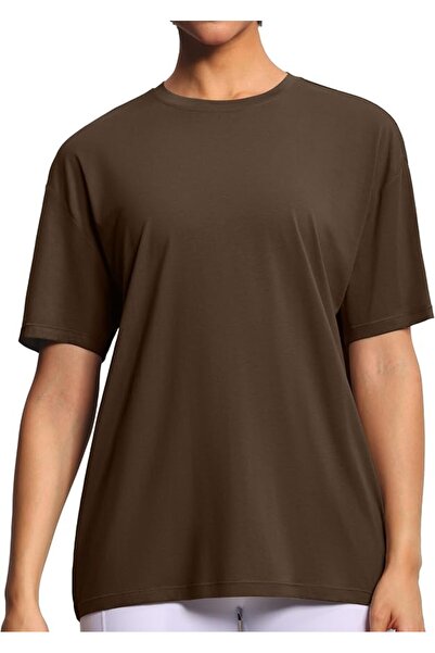 GENERAL The Gym People Casual Oversized T-Shirt for Women Slim Fit Crew Neck ...