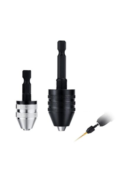 Generic Drill Chuck Adapter Set, Keyless Drill Chuck, Hex Shank Drill Bit Con...