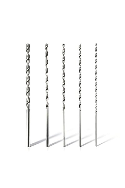 Generic 5 Pcs Extra Long Twist Drill Bits, 150mm HSS Wood Drill Bit Set for P...