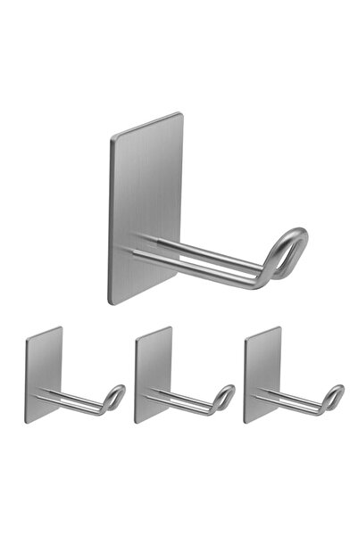 Generic Adhesive Hooks,Stainless Steel Towel Hook,Sticky Hanger for Kitchen a...