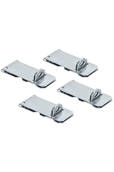 Generic XMHF 4 Pack Door Padlock Locks Hasp Latch, 4inch Safety Packlock Clas...