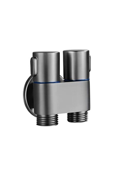 Generic Rubik Double Outlet Angle Valve, 1/2 Inch Brass Wall Mounted Water Fl...