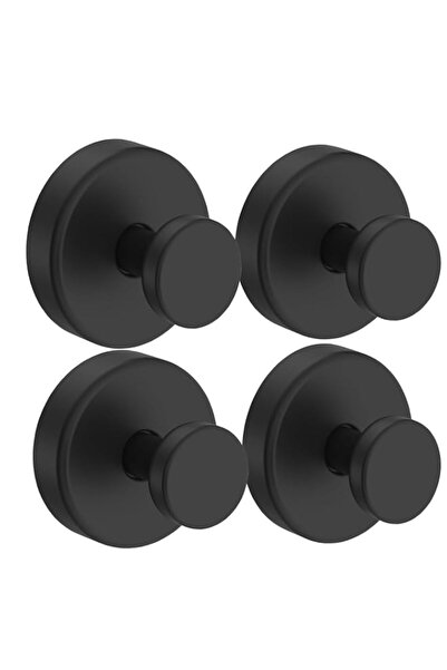 Generic 4 Pack Black Metal Suction Cup Hooks Removable Shower Towel Hooks for...