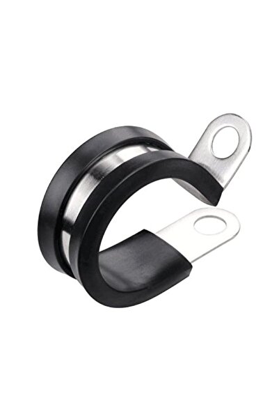 Generic LOKMAN 20 Pack 1 Inch Stainless Steel Cable Clamp, Rubber Cushioned I...