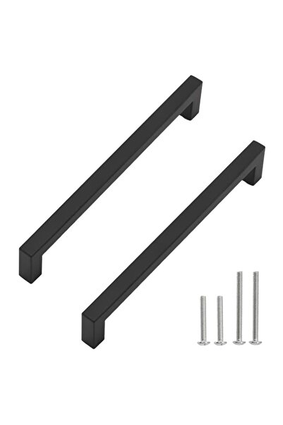 Generic Cabinet Pulls Matte Black Cabinet Handles Square Drawer Pulls, 5 Pack...