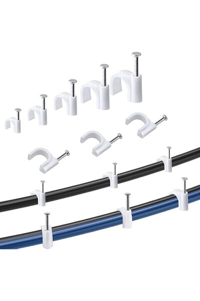 Generic Cable Clips Steel Nails (4/5/6/7/8/9/10) mm Cable Management for RG6,...