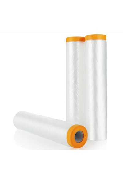 Generic MOTIM 3PC Dust Sheet Roll, 4x20M Plastic Dust Sheets with Masking Tap...