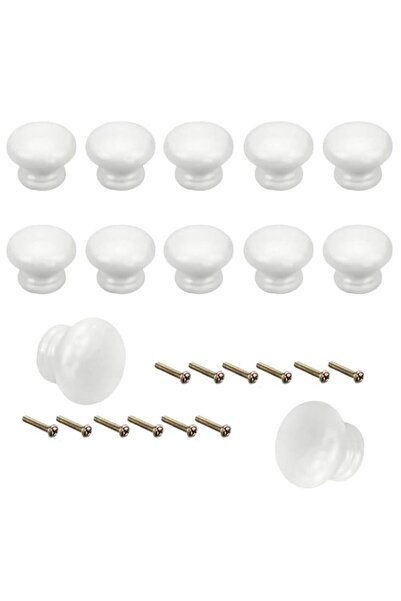 Generic ORiTi 12PCS Wood Cabinet Knobs Drawer Knobs Round Cabinet Dresser Kno...