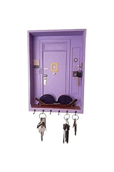 Generic Friends TV Show Purple Door Key Holder for Wall, Entryway Organiser w...